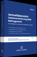 Schnellübersicht Sozialversicherung 2026 Beitragsrecht - Geiken, Manfred