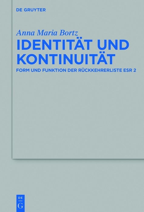 Identit&auml;t und Kontinuit&auml;t - Anna Maria Bortz