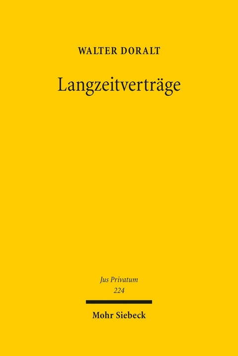 Langzeitverträge -  Walter Doralt