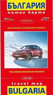 Bulgaria. Road map with mountain resorts