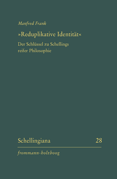 &raquo;Reduplikative Identit&auml;t&laquo; -  Manfred Frank