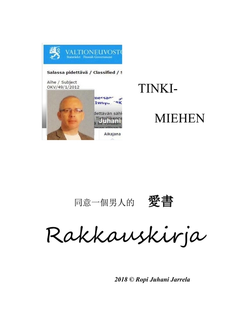 Tinkimiehen Rakkauskirja - Ropi Juhani Jarrela