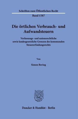 Die örtlichen Verbrauch- und Aufwandsteuern