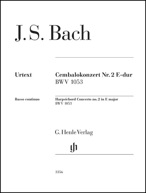 Johann Sebastian Bach - Cembalokonzert Nr. 2 E-dur BWV 1053 - 