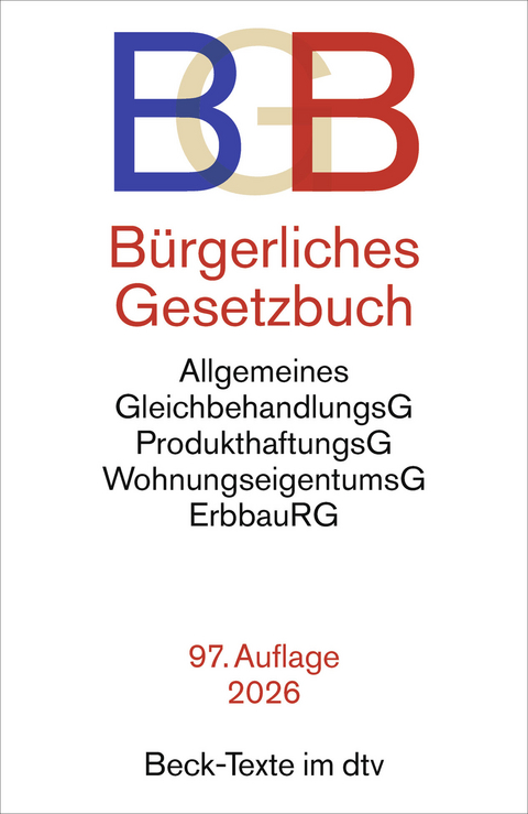 B&uuml;rgerliches Gesetzbuch