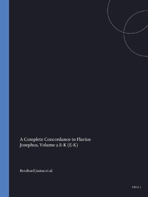 A Complete Concordance to Flavius Josephus