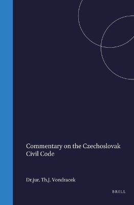Commentary on the Czechoslovak Civil Code -  Vondracek