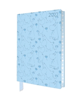 Moomin and Flowers 2027 Artisan Art Vegan Leather Diary Planner - Page to View with Notes