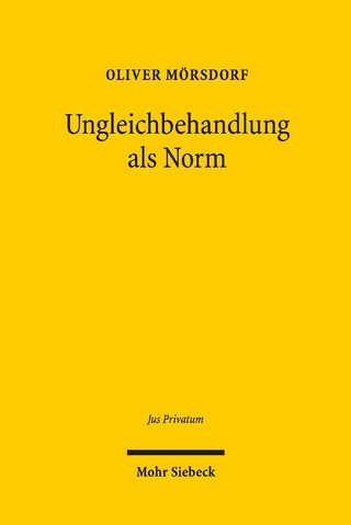 Ungleichbehandlung als Norm