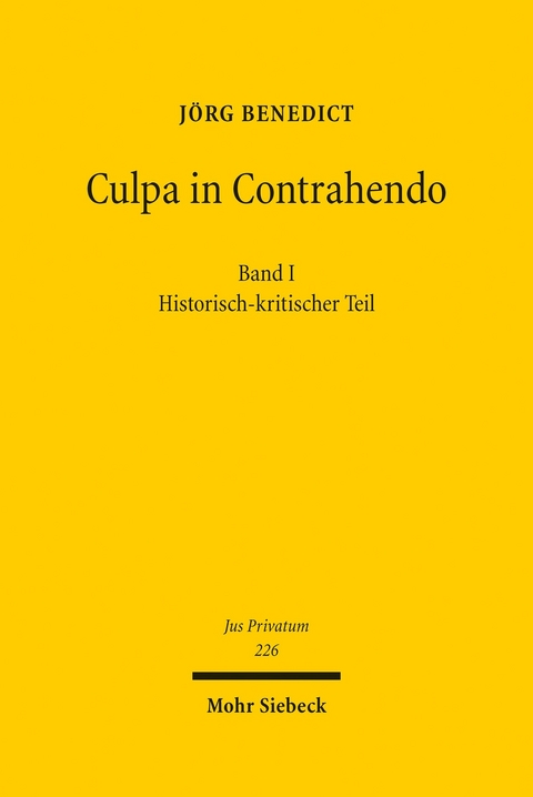 Culpa in Contrahendo -  Jörg Benedict