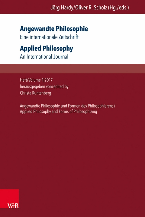 Angewandte Philosophie. Eine internationale Zeitschrift / Applied Philosophy. An International Journal - 