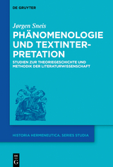 Ph&auml;nomenologie und Textinterpretation - J&oslash;rgen Sneis