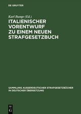 Italienischer Vorentwurf zu einem neuen Strafgesetzbuch - 