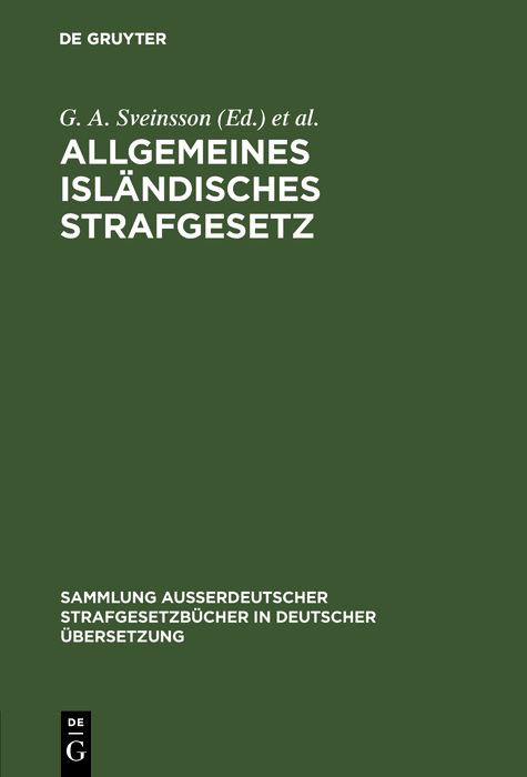 Allgemeines isl&auml;ndisches Strafgesetz - 