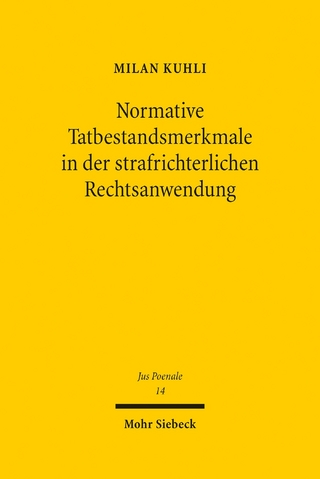 Normative Tatbestandsmerkmale in der strafrichterlichen Rechtsanwendung