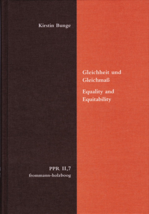 Gleichheit und Gleichma&szlig;. Equality and Equitability -  Kirstin Bunge