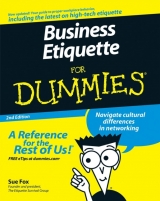 Business Etiquette For Dummies - Fox, Sue