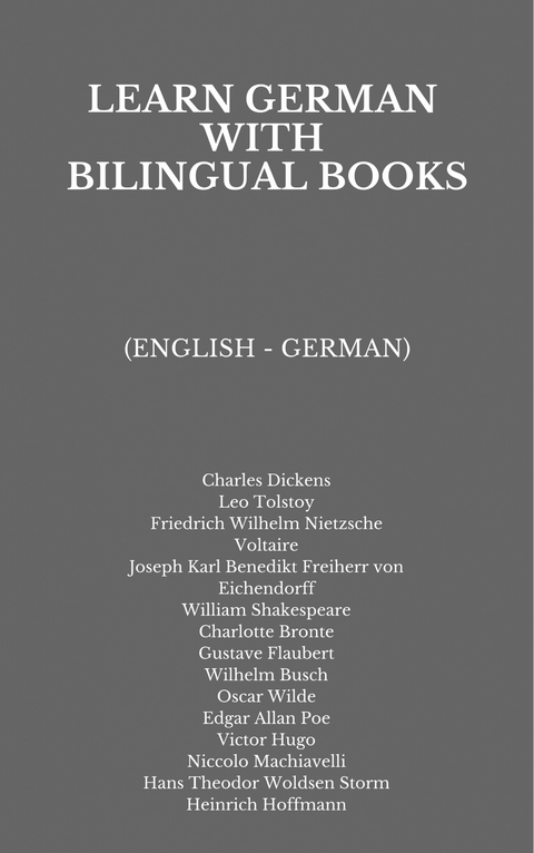 Learn German with Bilingual Books -  Heinrich Hoffmann