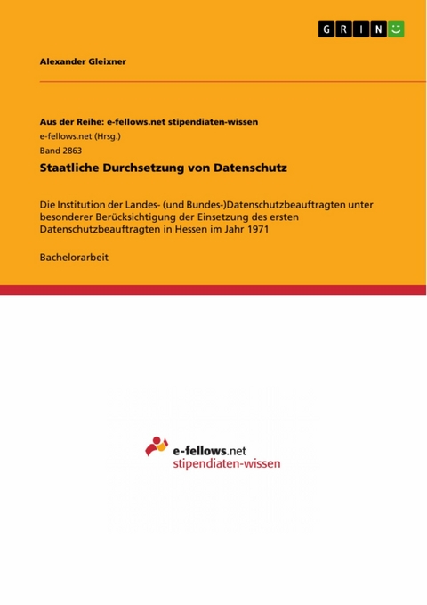 Staatliche Durchsetzung von Datenschutz -  Alexander Gleixner