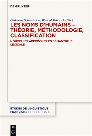 Les noms d'humains   ? théorie, méthodologie, classification