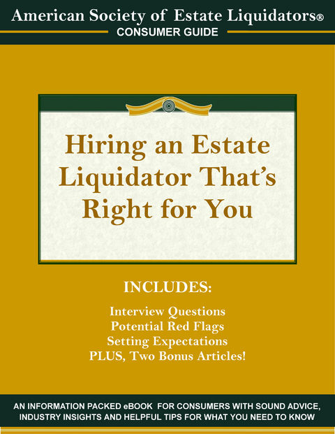 Hiring an Estate Liquidator That's Right For You - Julie Hall