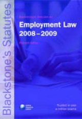 Blackstone's Statutes on Employment Law 2008-2009 - Kidner, Richard