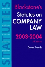 Statutes on Company Law 2003/2004 - French, Derek