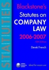 Blackstone's Statutes on Company Law - French, Derek