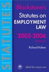 Statutes on Employment Law 2005-2006 - Kidner, Richard