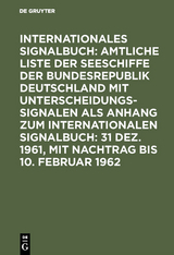 31 Dez. 1961, mit Nachtrag bis 10. Februar 1962 - 