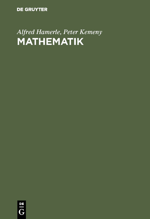 Mathematik - Alfred Hamerle, Peter Kemeny