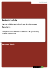 Optimal Financial Advice for Pension Products -  Benjamin Ludwig