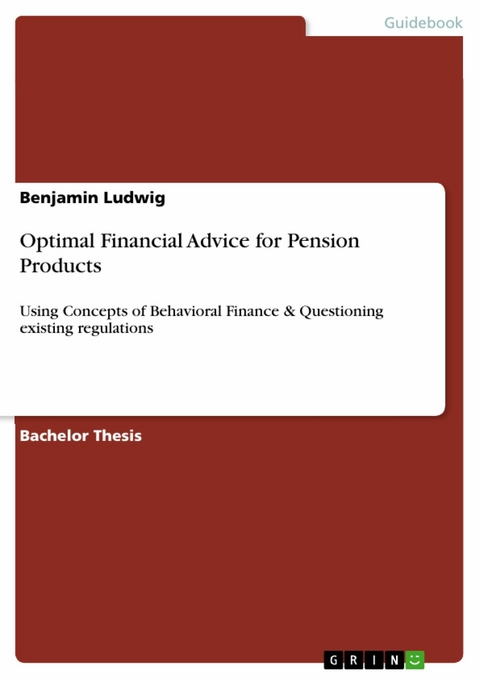 Optimal Financial Advice for Pension Products -  Benjamin Ludwig