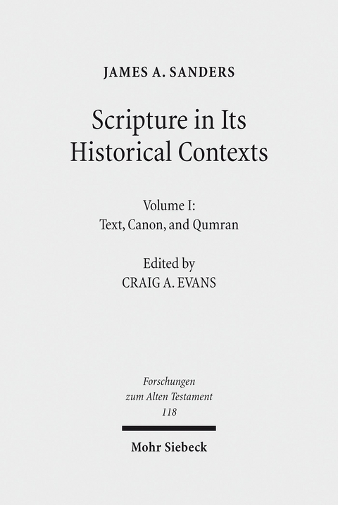 Scripture in Its Historical Contexts -  James A. Sanders