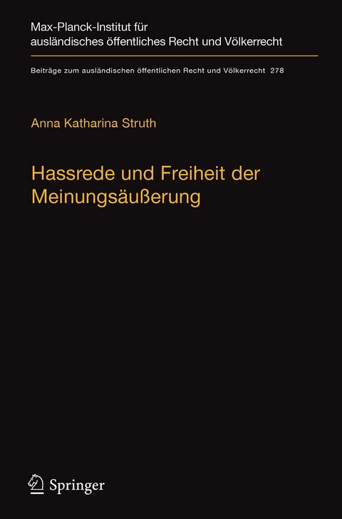 Hassrede und Freiheit der Meinungs&auml;u&szlig;erung - Anna Katharina Struth