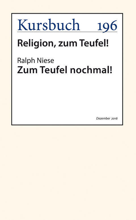 Zum Teufel nochmal! - Ralph Niese