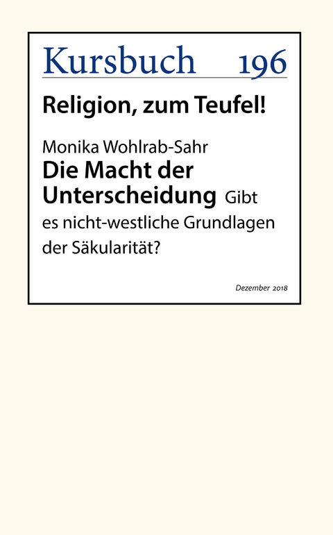 Die Macht der Unterscheidung - Monika Wohlrab-Sahr