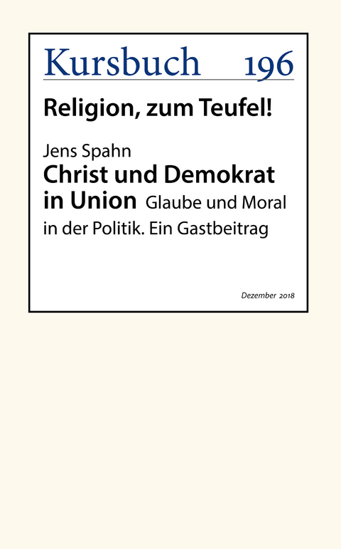 Christ und Demokrat in Union - Jens Spahn
