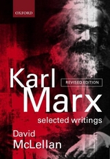 Karl Marx: Selected Writings - Marx, Karl; McLellan, David
