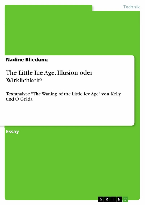 The Little Ice Age. Illusion oder Wirklichkeit? -  Nadine Bliedung