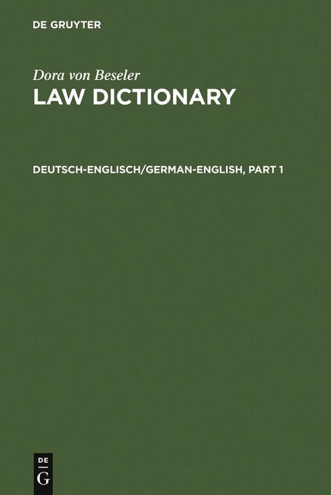 Deutsch-Englisch/German-English - 