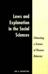 Laws And Explanation In The Social Sciences - McIntyre, Lee C