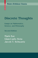 Discrete Thoughts - Kac, Mark; Rota, Gian-Carlo; Schwartz, Jacob T.