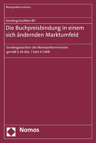 Sondergutachten 80: Die Buchpreisbindung in einem sich ändernden Marktumfeld