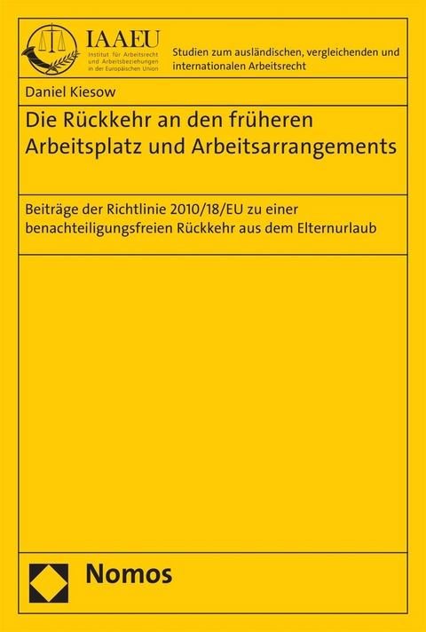 Die Rückkehr an den früheren Arbeitsplatz und Arbeitsarrangements - Daniel Kiesow