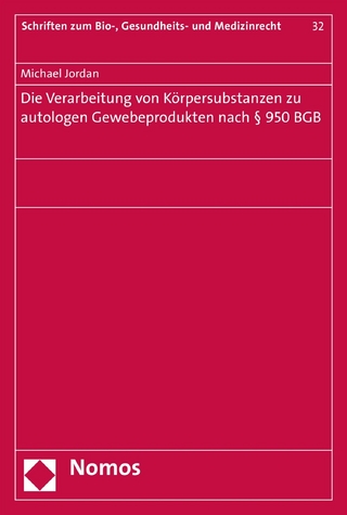 Die Verarbeitung von Körpersubstanzen zu autologen Gewebeprodukten nach § 950 BGB