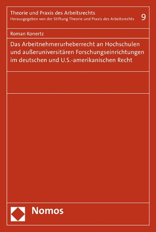 Das Arbeitnehmerurheberrecht an Hochschulen und außeruniversitären Forschungseinrichtungen im deutschen und U.S.-amerikanischen Recht