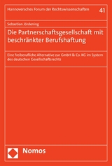 Die Partnerschaftsgesellschaft mit beschr&auml;nkter Berufshaftung - Sebastian J&ouml;rdening