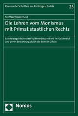 Die Lehren vom Monismus mit Primat staatlichen Rechts - Steffen Wiederhold