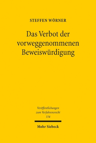 Das Verbot der vorweggenommenen Beweiswürdigung